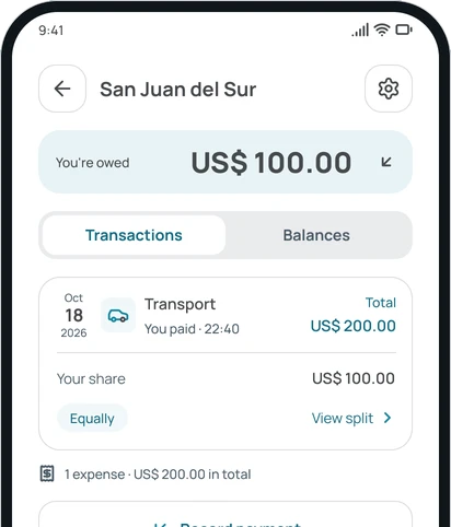 A group's activity in the app