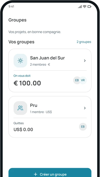Les groupes en thème clair