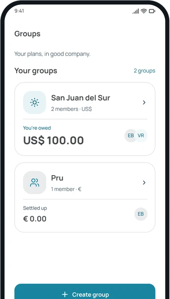 Groups in the light theme