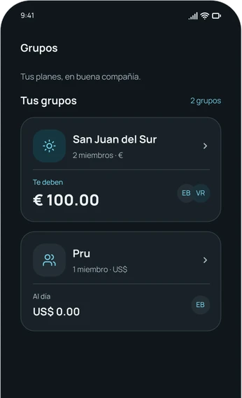 Los grupos en el tema oscuro